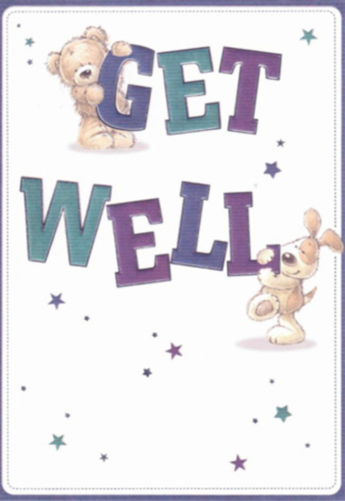 An artful tribute to care and encouragement, this get well card illustration is alive with the playful supportive spirit often felt in Barbican's cultural heart. A plush, friendly bear and a floppy-eared pup share the centre stage, their soft, textured fur almost inviting a comforting pat-each brings genuine warmth as they join to send a get well wish that feels as tangible as a bouquet freshly arranged along Whitecross Street. Dancing stars-painted in shimmering streaks of purple and blue-cascade around them, infusing the pristine white background with quiet optimism. The oversized, confident 'GET WELL' letters, shaded boldly in teals and purples, create a visual rhythm akin to a parade of hope. There's a tactile richness to the illustration: the bear's plump paws, the puppy's velvety ears, each rendered with sensitivity and detail reminiscent of locally woven textiles. This card, much like a thoughtful floral arrangement, is designed to lift spirits and offer reassurance. Delivering both comfort and a sense of celebration, it's an ideal companion to a recovery bouquet-an artistic gesture infused with the heartfelt attention that defines Barbican's close-knit community of florists and friends.